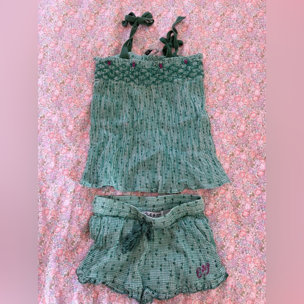 Emile et Ida Green Kids Matching Set